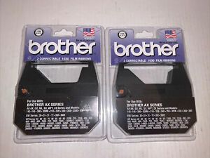 2 NEW 2-Pack Brother 1230 Black Correctable 1030 Film Ribbons Sealed
