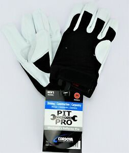 New Cordova 77974-M Pit Pro Goatskin Mechanic Glove Blk Spandex Size Medium