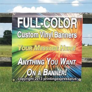 8 - 2&#039; x 2&#039; Custom Vinyl Banners 13oz Full Color