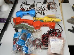 Lot of Misc AT&amp;T Telephone Lineman Linesman Butt Phones Voltage Tester Headsets