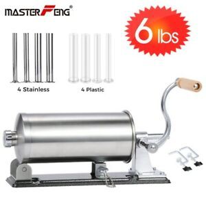 Sausage Making Machine Homemade 6 lbs Stainless Steel Stuffer Meat Filler