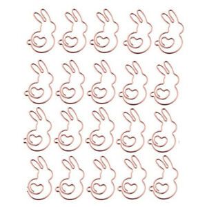 2X(20Pcs Rabbit Paper Clip Cartoon Pin Shaped Paperclip Decorative Pin Planner