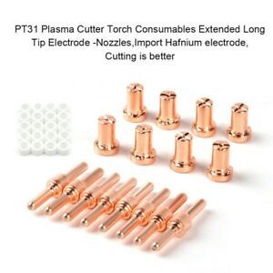 60 Pcs Plasma Cutter Nozzle Tips Consumables For LG-40/PT-31 Torch CUT40 CUT50