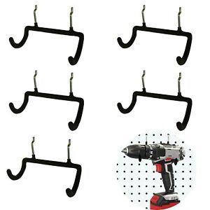 Pegboard Drill Holder Heavy Duty Hooks5PCS Power Drill Holder Organization A...