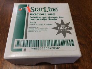 VINTAGE Starline Microscope Slides plain 72  REF# 1506420  25x75x1MM