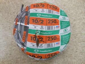 Southwire 13056755 UF-B W/G Wire 250 ft. 10/2 Gray Solid CU Indoor/Outdoor - New