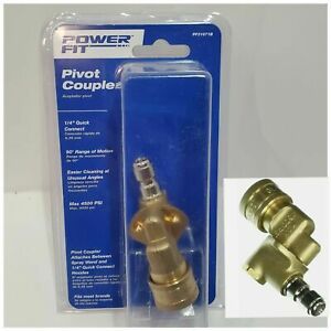 Pressure Washer Pivot Coupler 1/4&#034; Quick Connect 4500 PSI Power Fit PF31071B