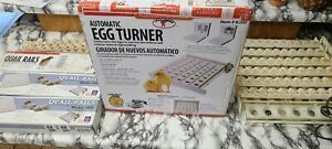 Little Giant Egg Turner 6300 BIG LOT!! 3 Egg turners , 3 boxes quail racks