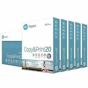 hp Printer Paper | 8.5 x 11 Paper | Copy &amp;Print 20 lb | 5 Ream Case - 2500 Sh...