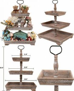 3 Tier Serving Tray Tiered Decor 3 Rustic Farmhouse Dishes...