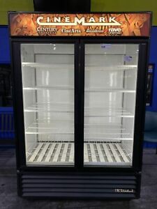 TRUE GDM-49RL  55” TWO GLASS DOOR PASS THROUGH REFRIGERATOR COOLER MERCHANDISE