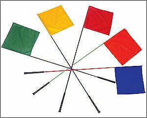KOEHN Whip Flag Golf Grip 50&#034; Assorted Colors Sorting Livestock 6 Count