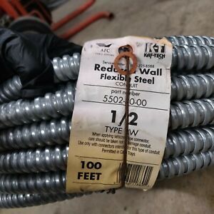 1/2 x 100 ft. Reduced Wall Flexible Steel Conduit AFC Cable Systems