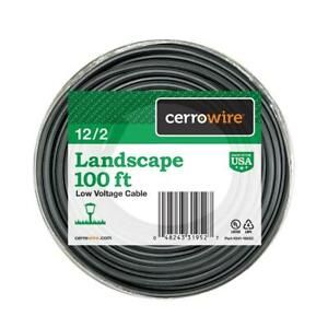 Cerrowire 100 ft. 12/2 Black Stranded Landscape Lighting Wire 241-1602C