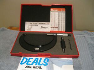 STARRETT 436.1XRL-5 MICROMETER W/STANDARD CARBIDE  NO ENGRAVINGS MACHINIST TOOLS
