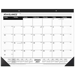 2021 Desk Calendar by AT-A-GLANCE, Monthly Desk Pad, 21-3/4&#034; x 17&#034;, Standard,