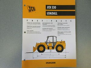 JCB 530 loadall Forklift Brochure 4 Page
