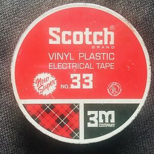 Vintage 3M Scotch Electric Tape Roll 3/4&#034; x 66 ft. .007&#034; Tin #33 New Old Stock