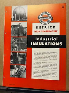 Vtg M.H Detrick Co Trade Catalog ~ Asbestos Insulation Cement Detroc Board 1959