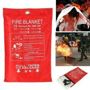Emergency Fire Blanket Quick Release In Case For Home 1mx1m Office Y2T1 D6D6