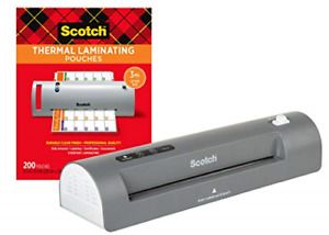 Scotch Thermal Laminator and Pouch Bundle, 2 Roller System, Laminate up to 9&#034;