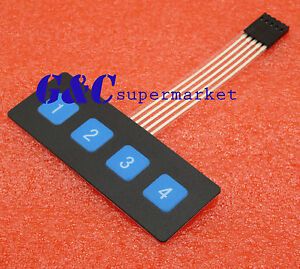 5PCS New 1x4 Key Matrix Membrane Switch Control Panel Slim Keyboard Keypad Large