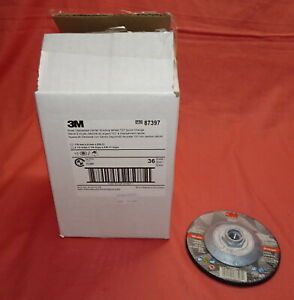 BOX of 10 3M SILVER DEPRESSED CENTER GRINDING WHEEL = 87397 = T27 Quick Change