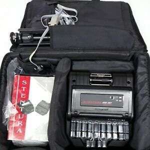 Stentura 400 SRT Electric Stenograph Complete with Case Power Stand Tray