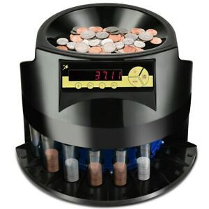 Auto Coin Sorter Dispenser Counting with Coin Tubes and LED Display