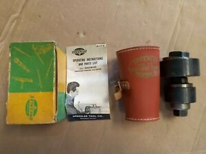 Greenlee No.737 Knock Out Punch Set with Original Pouch &amp; Manual / Free Shipping