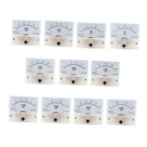 Rectangular Needle DC Ammeter Current Panel Meter Class 2.5