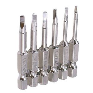 6 Packs Triangle Head Screwdriver Bits S2 Steel Hex 1.8/2/2.3/2.5/2.7/3mm