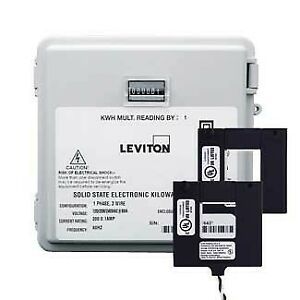 Leviton MO240-1W Outdoor 1P/3W Mini Meter Kit with Split-Core CTs, 120/208/240