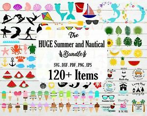 Summer Svg Bundle 120+ High Quality Images SVG Cricut Files, SVG/PNG/DXF/EPS/PDF