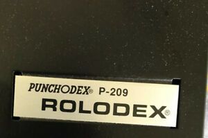 Rolodex Punchodex  Hole Punch Heavy Duty Dialmatic Model p-209 Big Mac USA Made