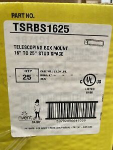 (C) 25 NIB ERICO CADDY TSRBS1625 TELESCOPING BOX MOUNT 16&#034; TO 25&#034; STUD SPACE