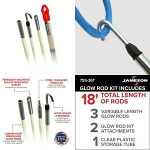 5/32 In. X 18 Ft. Fiberglass Glow Fish Rod Kit