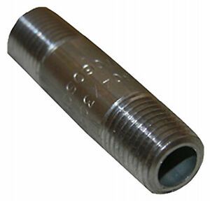 32-1605 Stainless Steel Pipe Nipple, 1/4 x 2-In. - Quantity 6