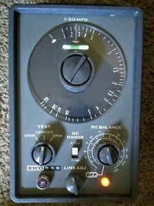 Eico 955 Capacitor Tester with Original Factory Manual. Nice!