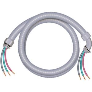 Liquidtight Flexible Non-Metallic PVC Conduit Cable Whip 3/4 in. x 6 ft. 8/2