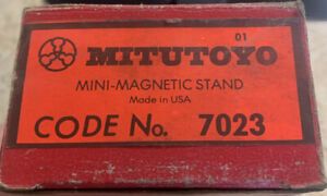 Mitutoyo Mini Magnetic Stand 7023, Machinist Dial indicator Mag in Box USA
