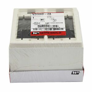WIREMOLD LEGRAND V2444D-2A STEEL 2-GANG DIVIDED DEVICE BOX, IVORY