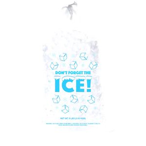 Plastic Ice Bags 8 Lb with Draw String - Pack of 50