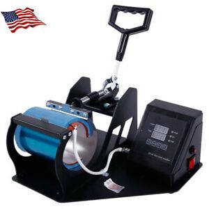 Cup Coffee Mug Heat Press Transfer Sublimation Machine Black US Plug 110V