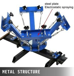 VEVOR Screen Printing Machine 17.7x21.7Inch Screen Printing Press 4 Color 2 St.