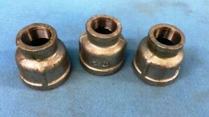 GALVANIZED MALLEABLE IRON REDUCING COUPLING 1-1/4&#034; X 3/4&#034;  ** LOT OF 3 **