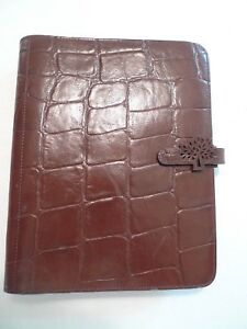MULBERRY -  A5 LEATHER  PLANNER -ORGANIZER- LARGER SIZE + MANY INSERTS &amp; INDEX