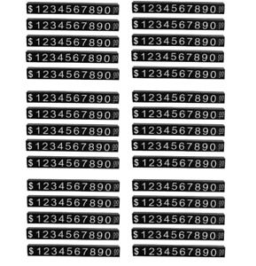 30set Plastic Cubes White on Black Adjustable Number Label Tag Price Retail