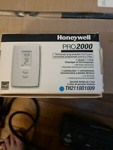 NEW! Honeywell PRO 2000 Programmable 1H/1C Thermostat TH2110DV1008