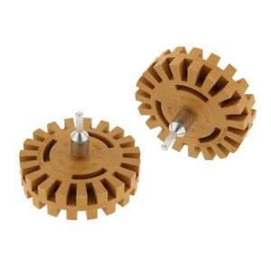 ABN Rubber Eraser Wheel with Drill Adapter 2-Pack – Pinstripe, Double Sided